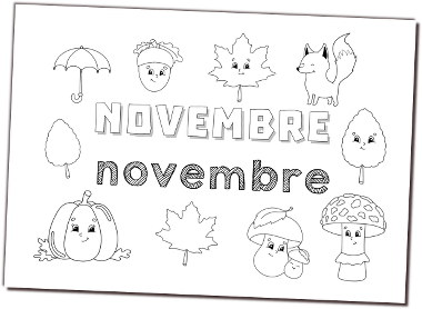 coloriage du mois de novembre