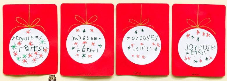 "joyeuses fêtes" - carte de Noël