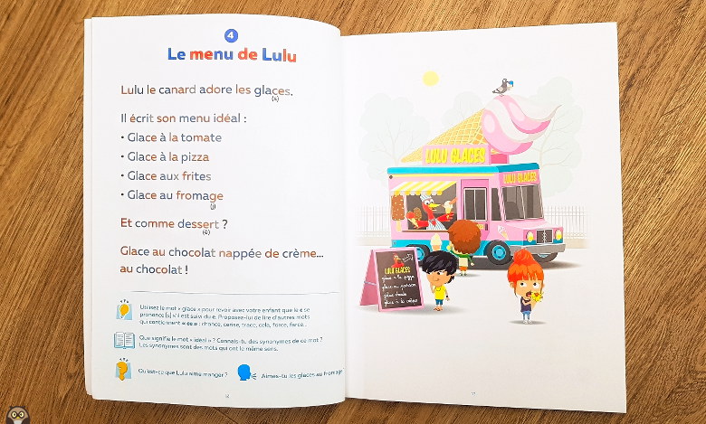 "Le menu de Lulu" - textes Apili