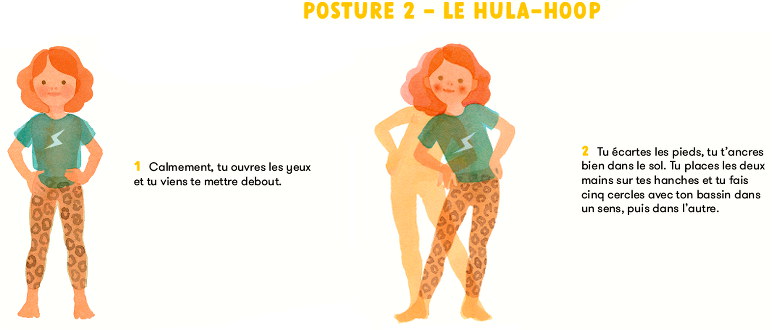 yoga des émotions : posture du hula-hoop