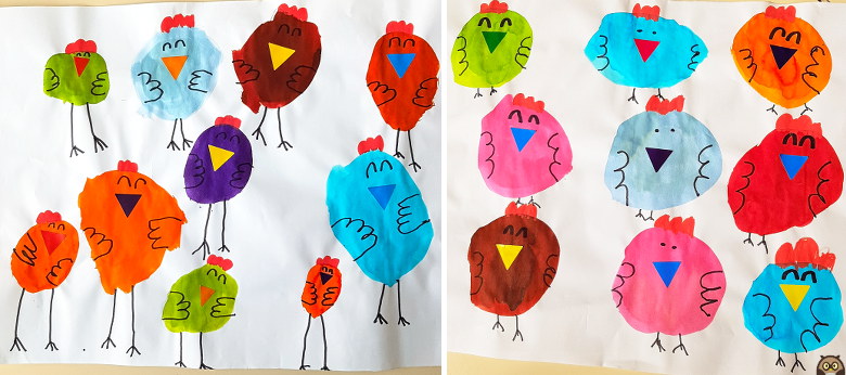poules - production en arts visuels
