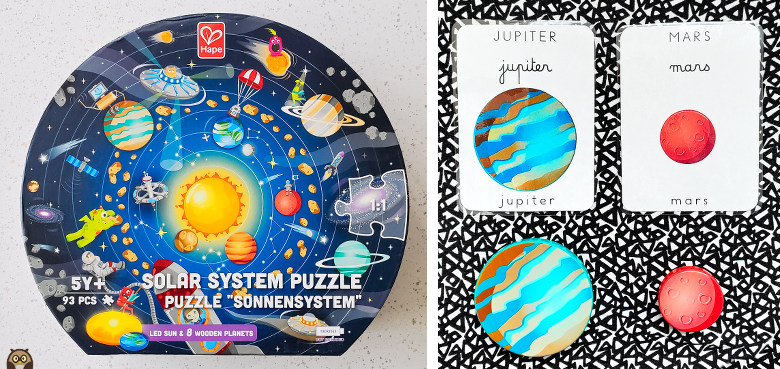 puzzle du système solaire - produit Hape