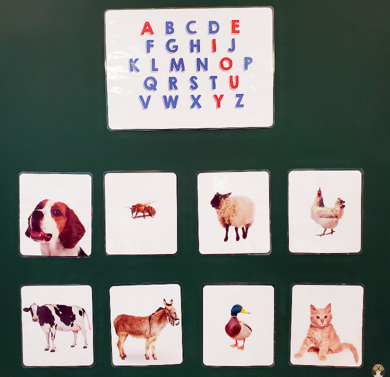 nom et bruit des lettres / nom et bruit des animaux