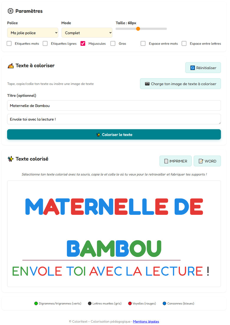 Coloritext : aperçu de l'utilisation de cet outil
