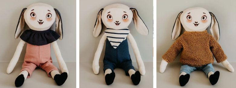 Différents looks pour Pipouette, le compagnon des émotions