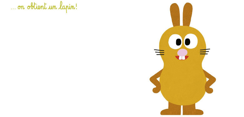 Le coup de la cacahuète - Édouard Manceau - éditions Sens Dessus Dessous - On obtient un lapin !