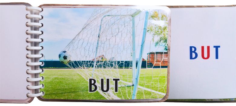 livret de lecture n°1 de la série rose - exemple du mot "BUT"