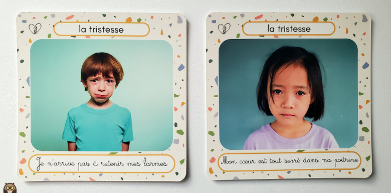 Jeu de cartes "Les émotions du monde" - les cartes "tristesse"