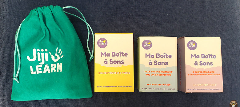Jijilearn : les différents packs de cartes et le pochon