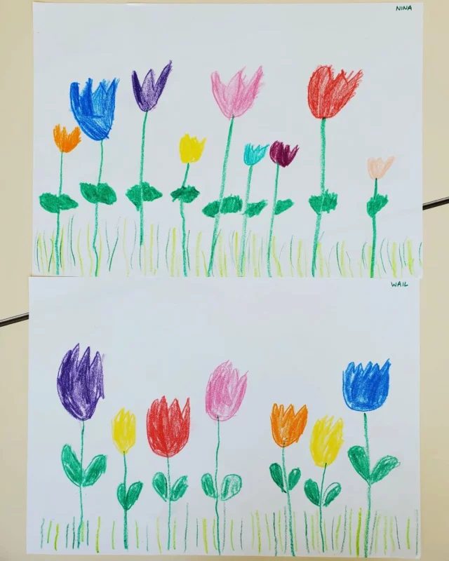 Champ de tulipes dessinées avec des crayons multi-surfaces 🌷🌷🌷

#teamcycle1